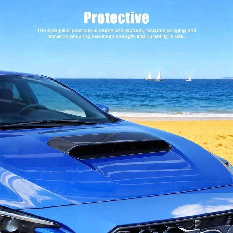 

metyoucar For Subaru WRX Levorg 22-25 Real Carbon Fiber Car Hood Air Vent Decorative Cover Trim Car Accessories(Manual Version)