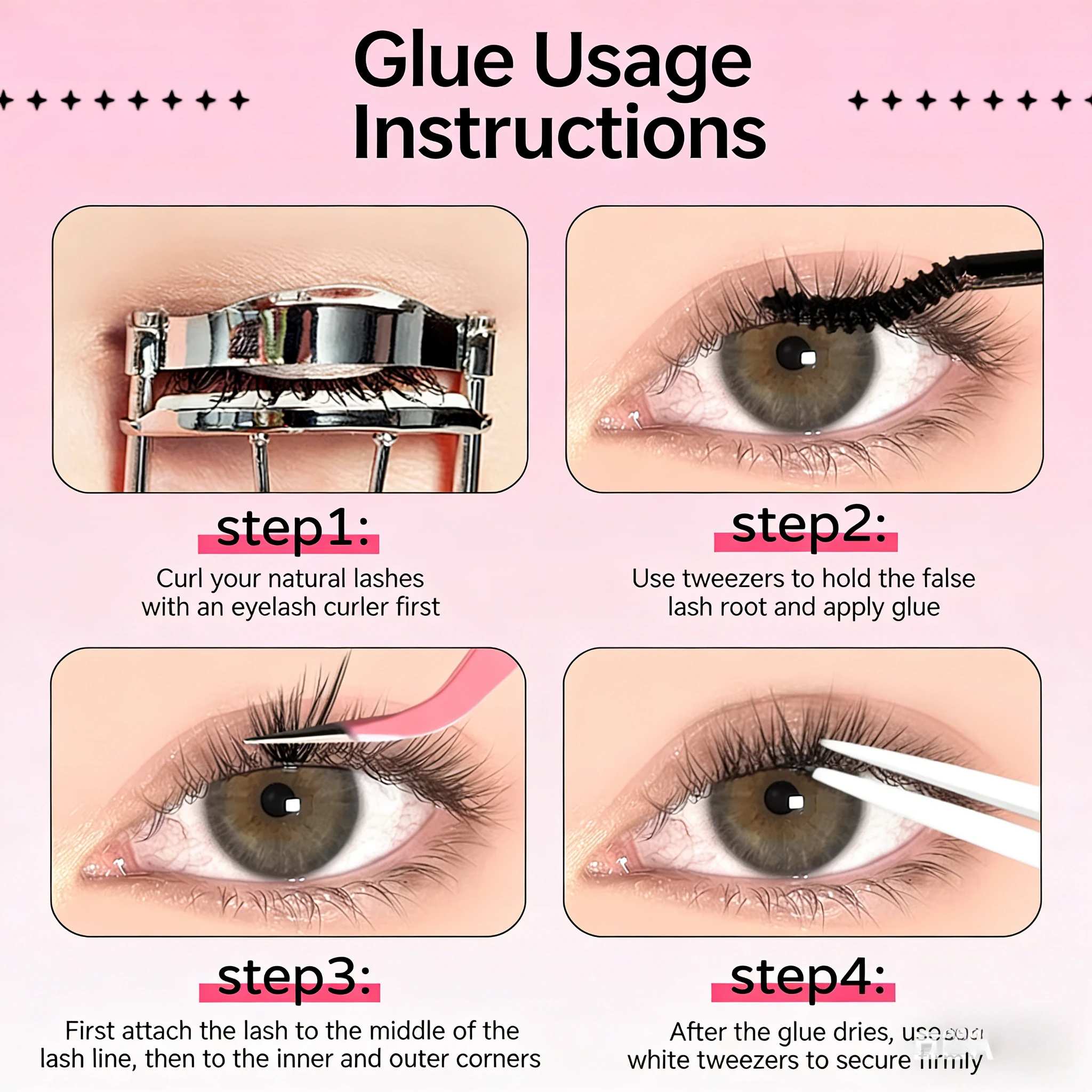 ขนตาปลอมสีดำแบบผสม 8-15 มม. ขนมิ้งค์แบบเส้นต่อเส้น คุณภาพสูง สีธรรมชาติ ขนตาเกาหลี