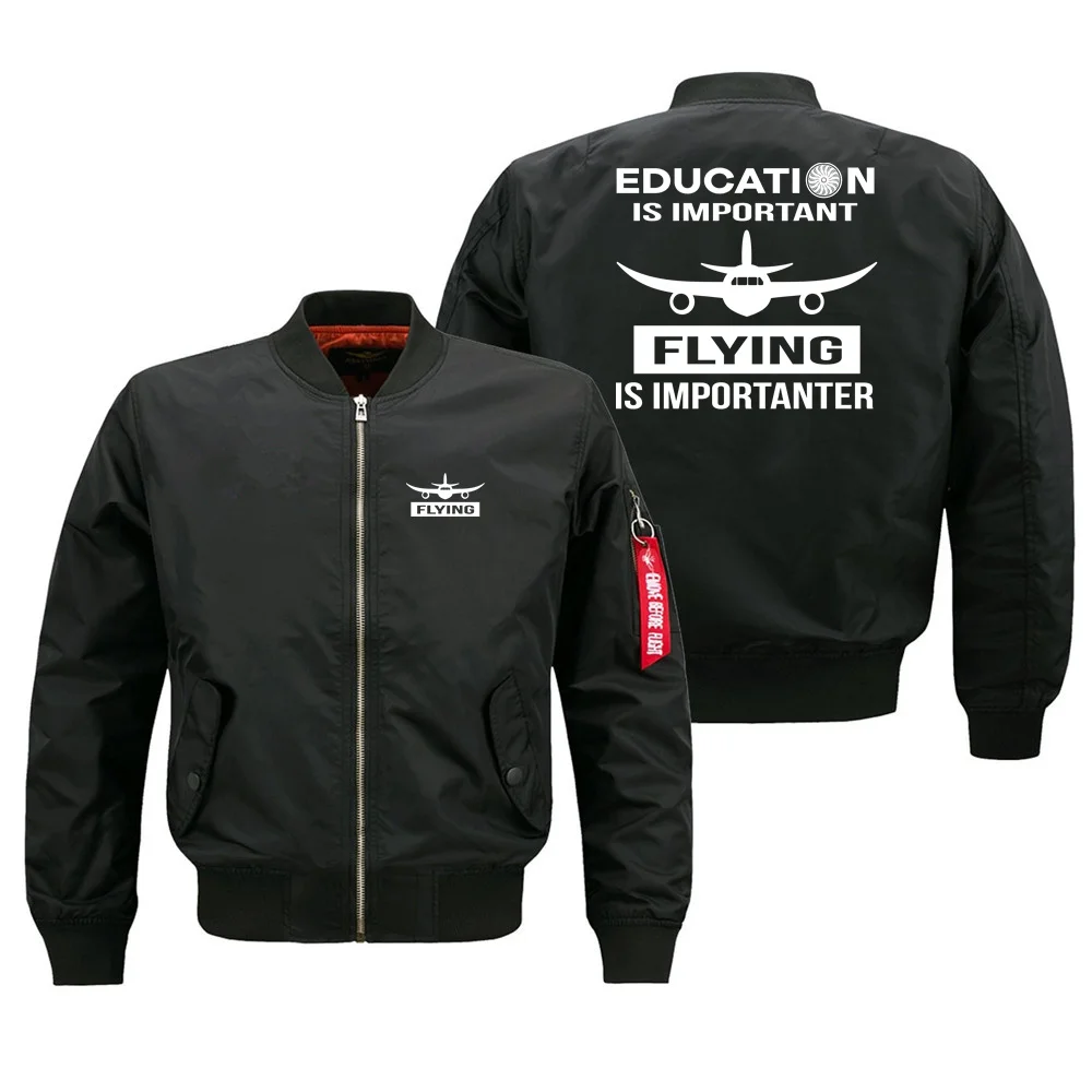 Flying Is Importanter Aviation Pilots Ma1 Bomber Jacket Coats for Men Outdoor Military Man Baseball Jacket