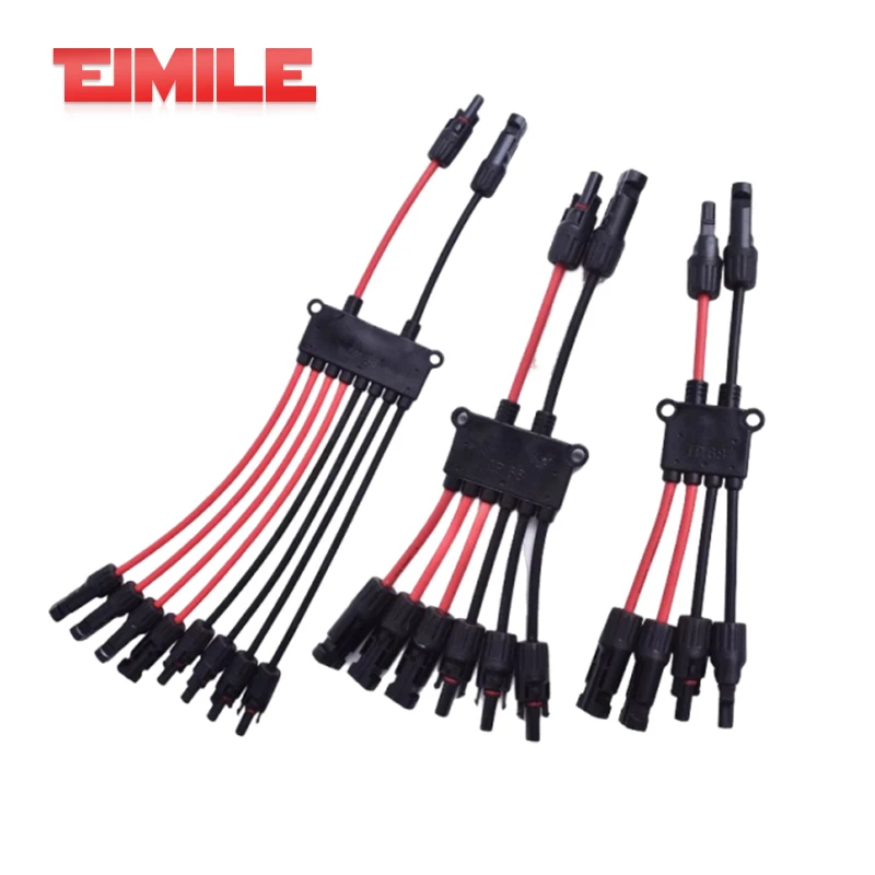 MC 2 to 4/6/8 Y Branch P Solar Connectors 1000V 30V for Solar Panels Tool-Free Connectors 10AWG Solar Panel Splitter For Boat/RV