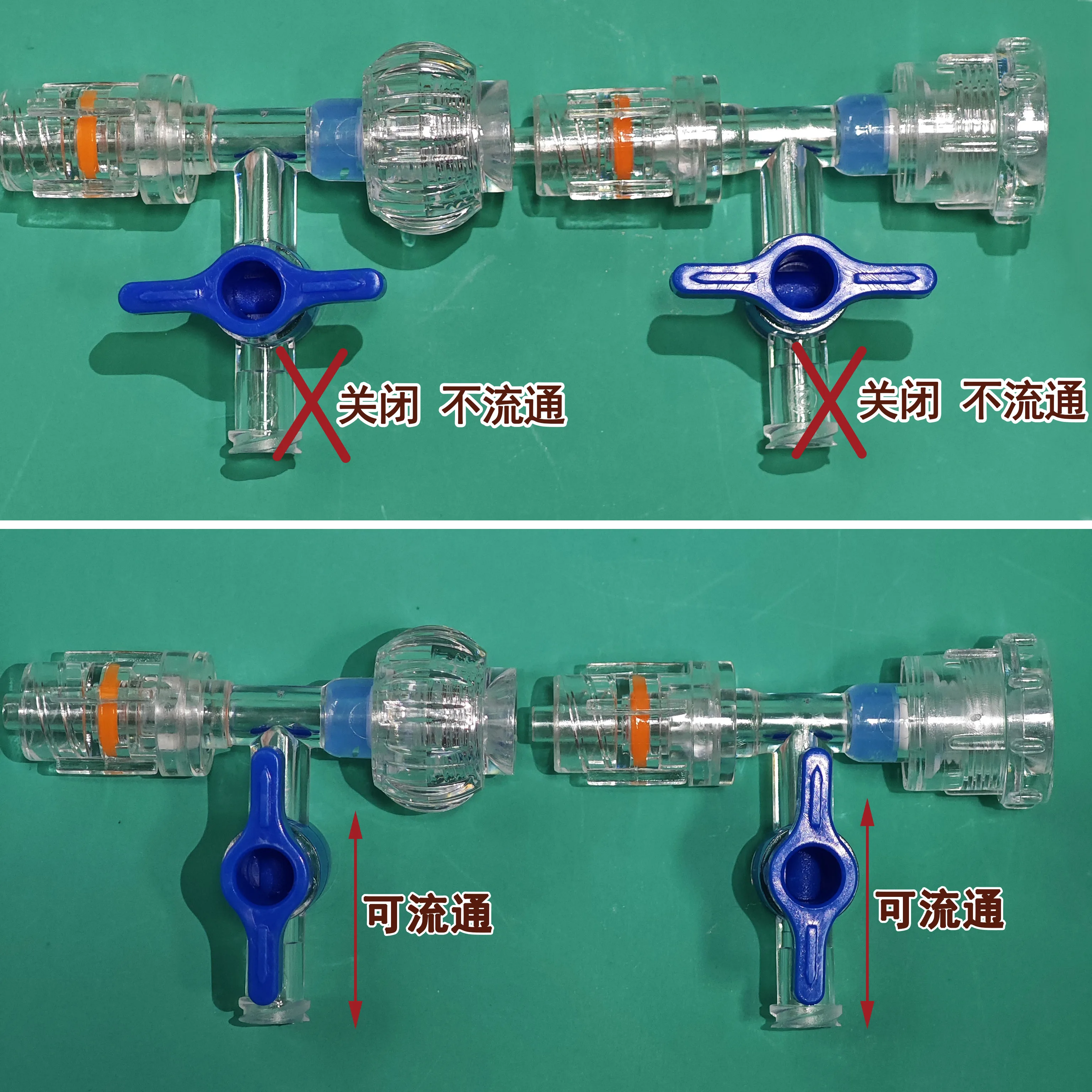 Válvula de plástico tipo t, válvula de três vias, válvula de quatro vias, conector luer, adaptador de tomada rápida direto, acessórios de tubulação