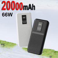 66W 20000mAh Power Bank Super Fast Charging Battery High Capacity Digital Display Power Bank For iPhone Samsung Huawei 2025