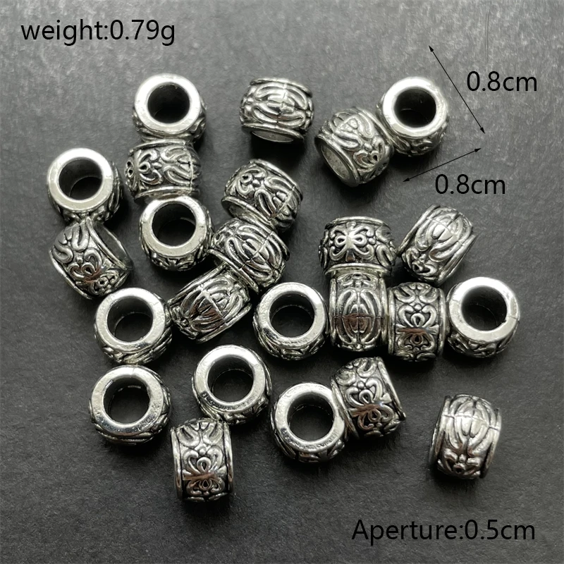 8-color 8mm Perforated Flower Shaped Spacer Beads Handmade Talisman Connector For Middle School Students Jewelry Supplies 30pcs