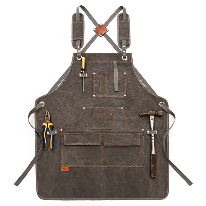 Denim Apron Smock with Pocket for House Work, Pinafore, Garden Cleaning Pinny Canvas Apron, Kitchen Accessories, Cowboy Apron
