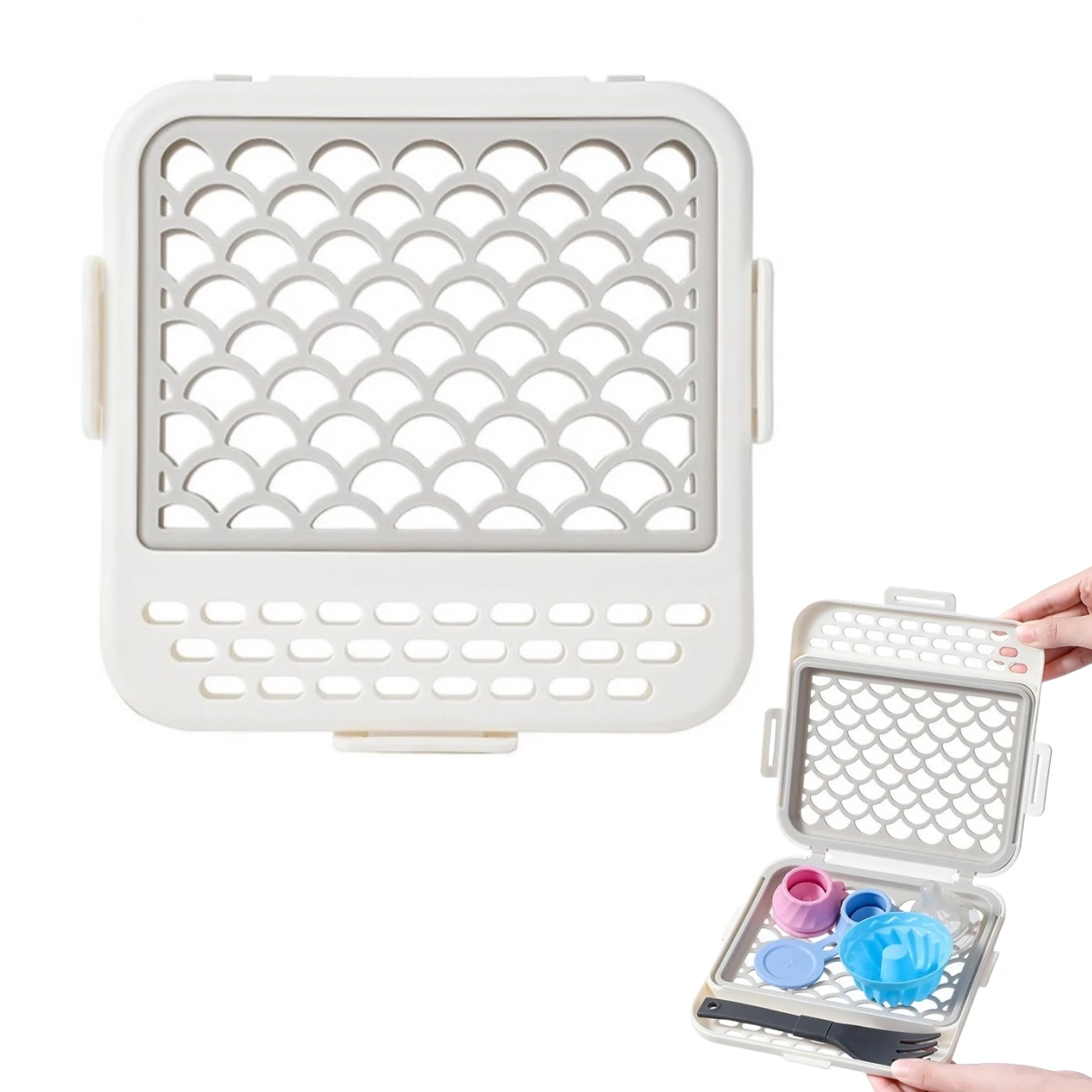 Dishwasher Basket For Small Items Accessories Cleaning Storage Box Kitchen Storage Small Tools18x18x2.3cm