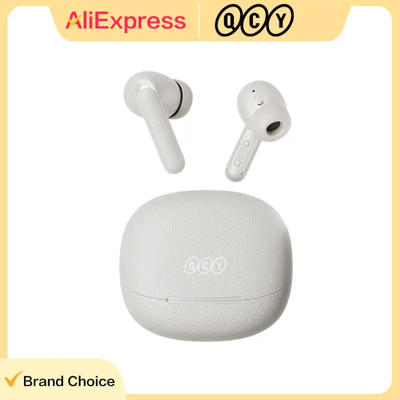 سماعات أذن لاسلكية QCY Buds ANC، بلوتوث 5.4، إلغاء الضوضاء ANC حتى -45dB، مشغل ديناميكي 10 مم، 6 ميكروفونات، مكالمات HD، اتصال مزدوج، عمر بطارية 25 ساعة