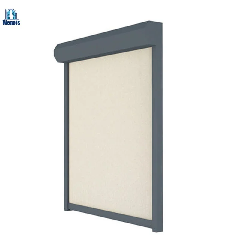 Customized Motorized Outdoor Patio Screens Zip Track Windproof Roller Blind Vertical Curtains