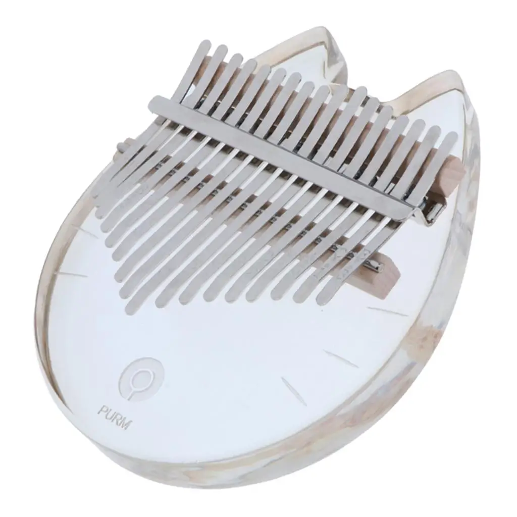 Kalimba 17 Key Acrylic Transparent Thumb Piano Crystal Mini Musical Instrument for Kids Beginners Home Studio view 2