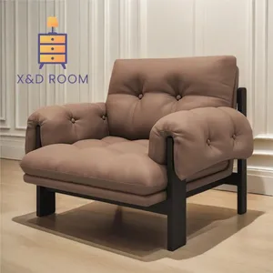 X & D Nordic Light Leder Stoff Luxus Luxus hoher Schwamm Resilienz Nur Person kleines Sofa Haus Entspannung einfaches Sofa Sofa 12 Hauptverkaufsofa entspannen - №5