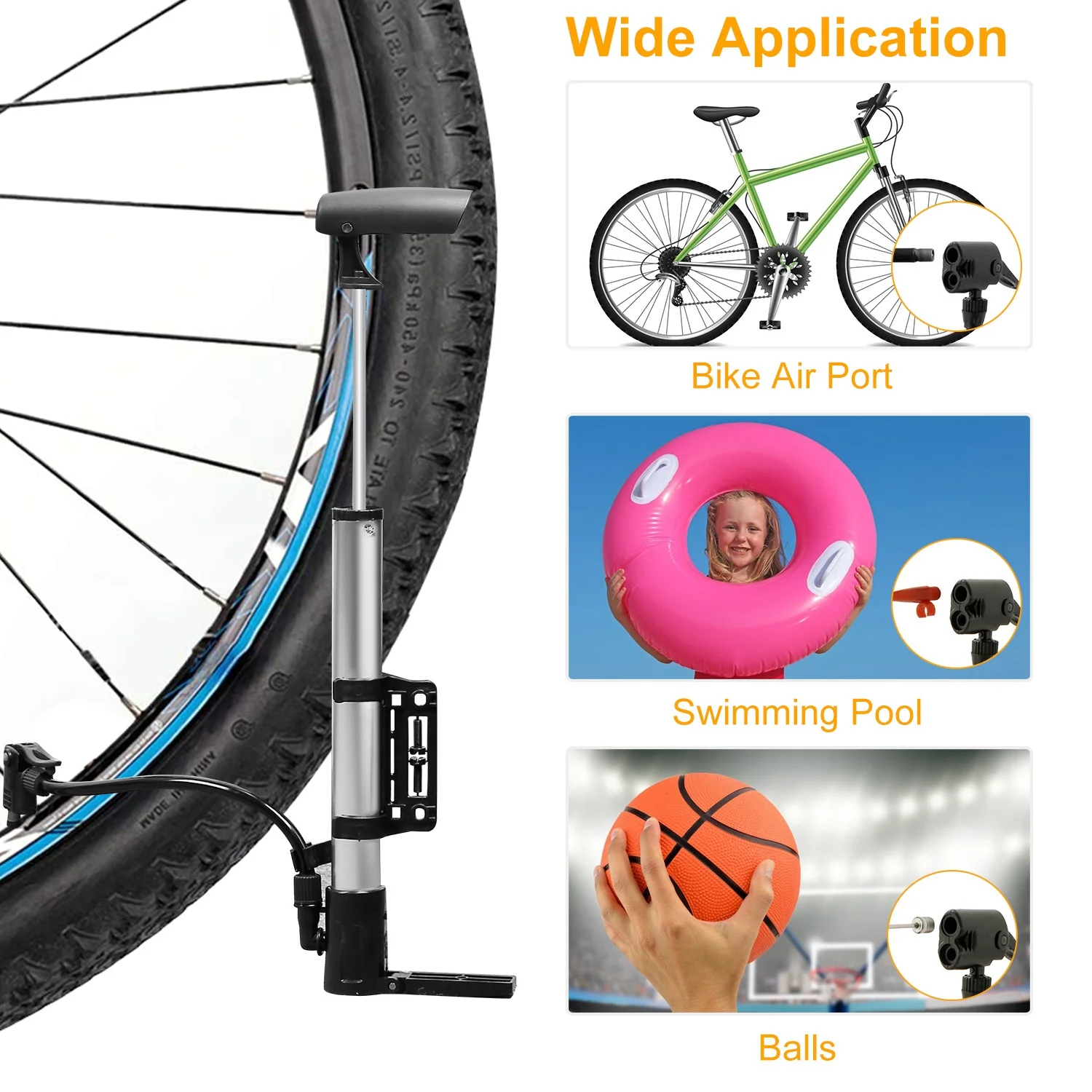 ปั๊มลมยางจักรยานแบบพกพาขนาดเล็ - Bike Pump Frame Mount บทวิจารณ์และราคา