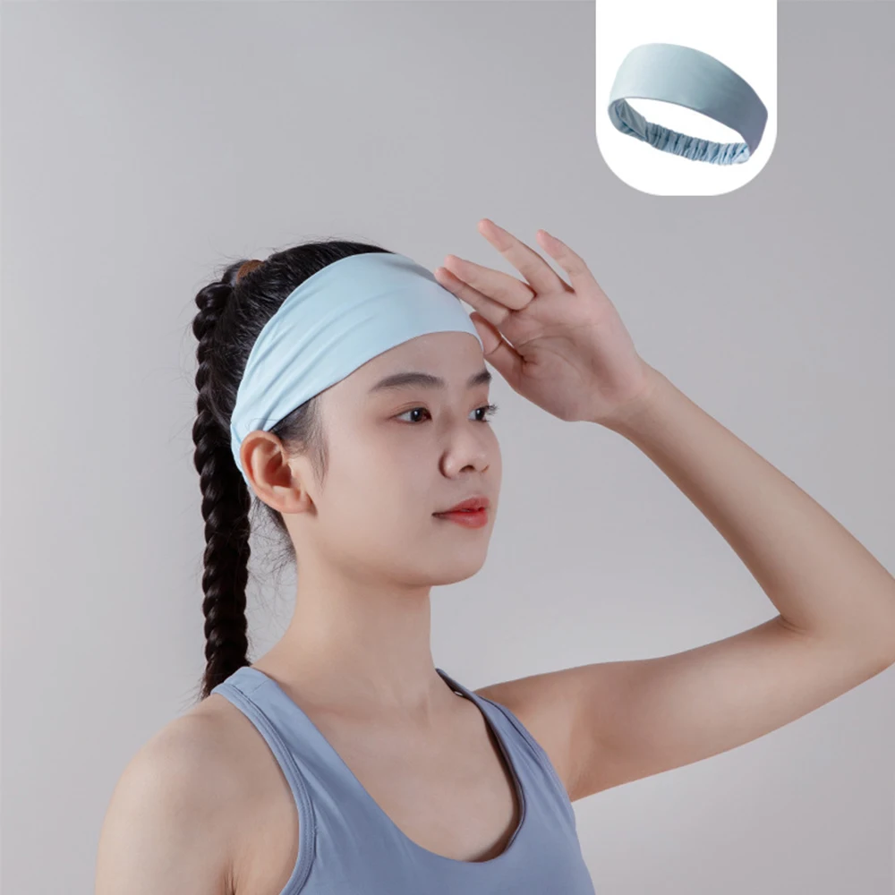 Fashion Ice silk Yoga Hair Bands Yoga Headwear Solid Color Sports Headbands Ribbon Hair Accessories Elastic
