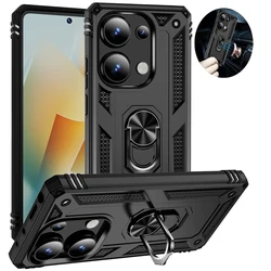 Funda de armadura a prueba de golpes para Xiaomi Redmi Note 13 Pro 5G 4G, soporte de anillo de Metal magnético, cubierta trasera Redmy Note 13 Pro + Plus Note13pro 5G