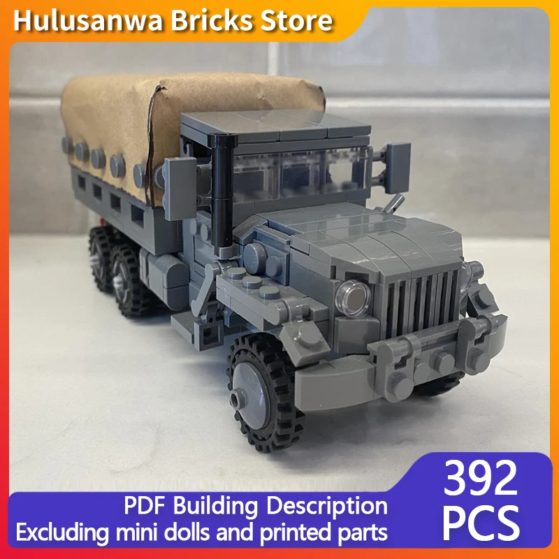 

U.S. M35 Military Cargo Truck Model MOC Building Bricks War Equipment Modular Technology Gift Holiday Assemble Children Toy Suit