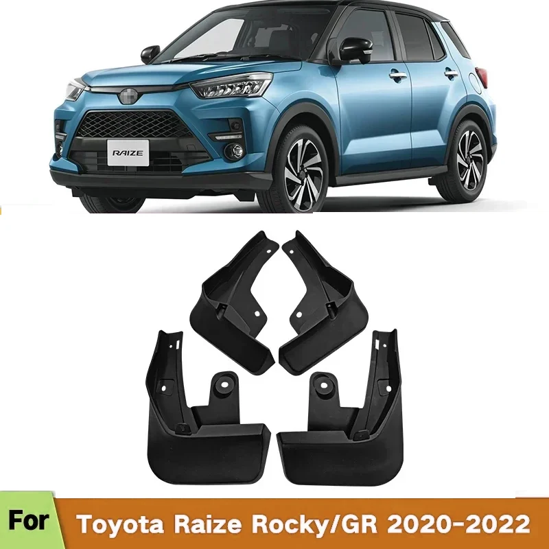 Guardabarros para Toyota Raize Rocky GR 2020 2021 2022 2023 2024, guardabarros delanteros y traseros, accesorios para coche