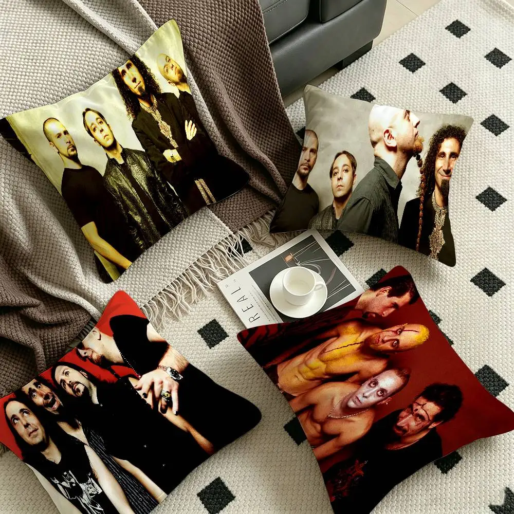 S-System O-of A D-Down Band Cushion Cover Pillow Cover Decor Pillowcase Printed Cushion Case for Couch