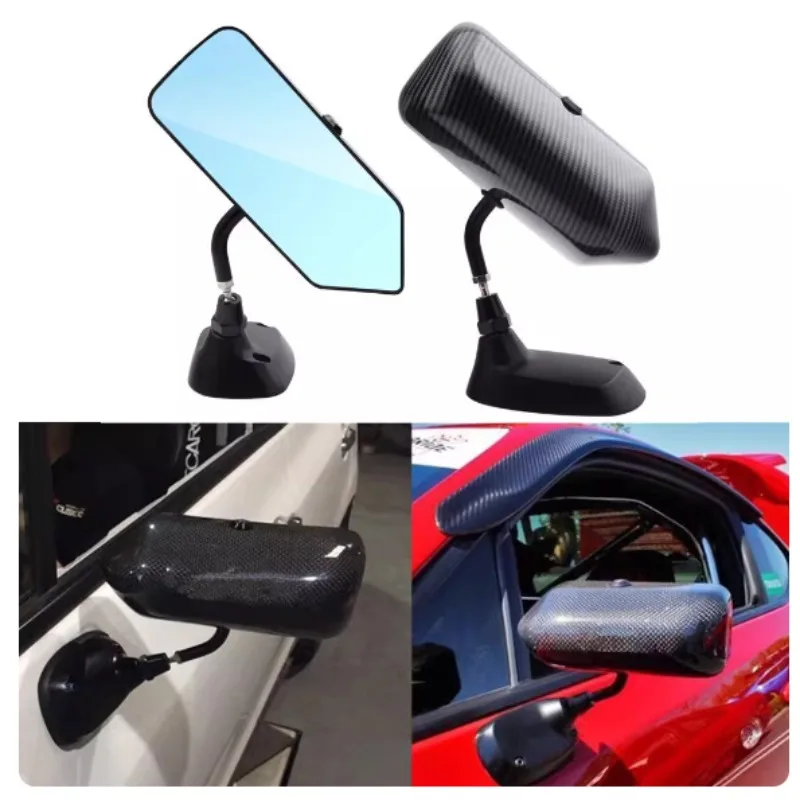 

For Modified Racing Carbon Fiber Rearview Mirror Carbon Pattern Bullet Rearview Mirror GTR Universal Outdoor Reversing Mirror