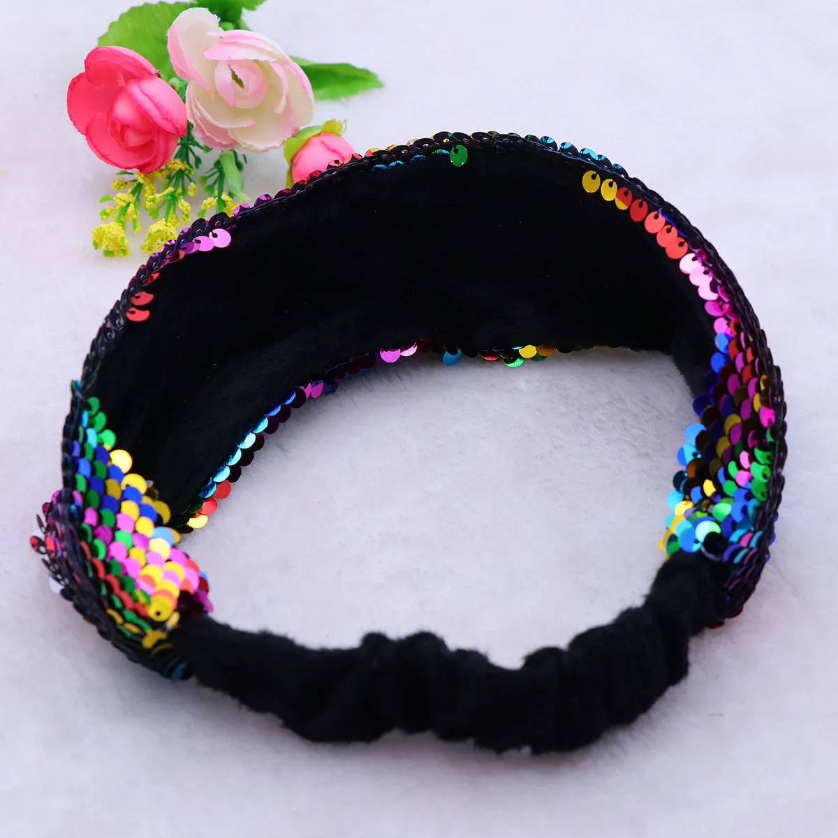 

Mermaid Sequin Hairband Reversible Dual Color Padded Band for Party Prom Dance Charming Hair Hoop Accessory
