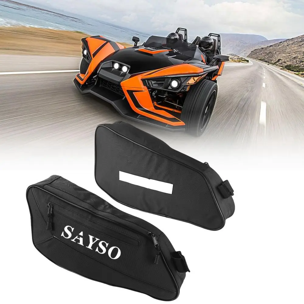 

Twill Texture Bags For Polaris Slingshot 2015-2026, Anti-Scratch Twill Weave Texture Bags with Zipper, S SL SLR R GT