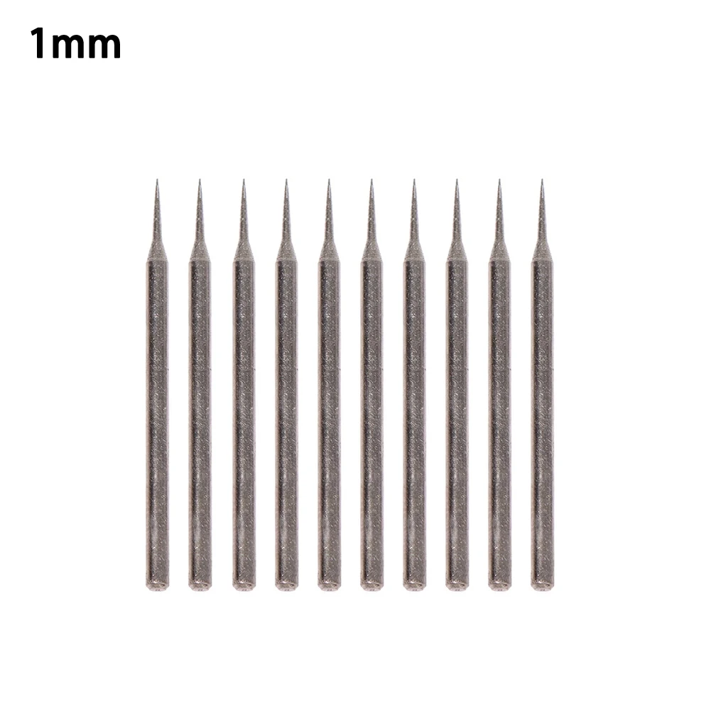 Emery D Needle Grinding Bits 10Pcs for Glass Engraving Stone Carving Jade Polishing Ceramic Drilling and Rock Grinding
