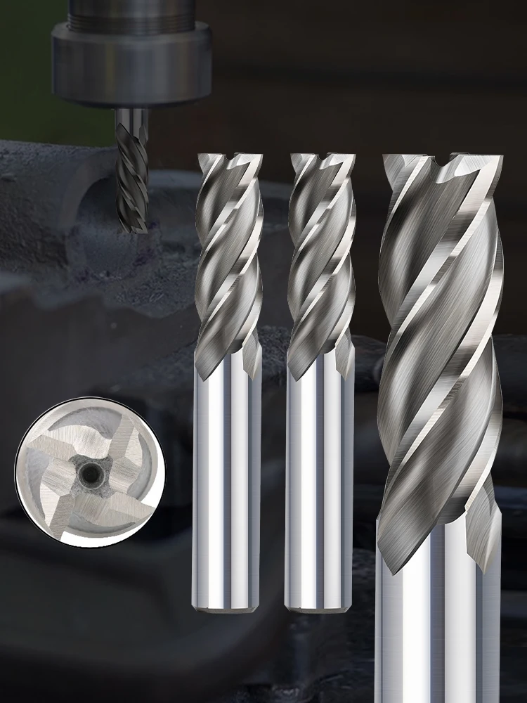 1szt Średnica Frez 2mm Frez 4-ostrzowy Frez HSS Frez 6mm Trzpień CNC Frez z chwytem prostym Frez do metalu — zdjęcie 2