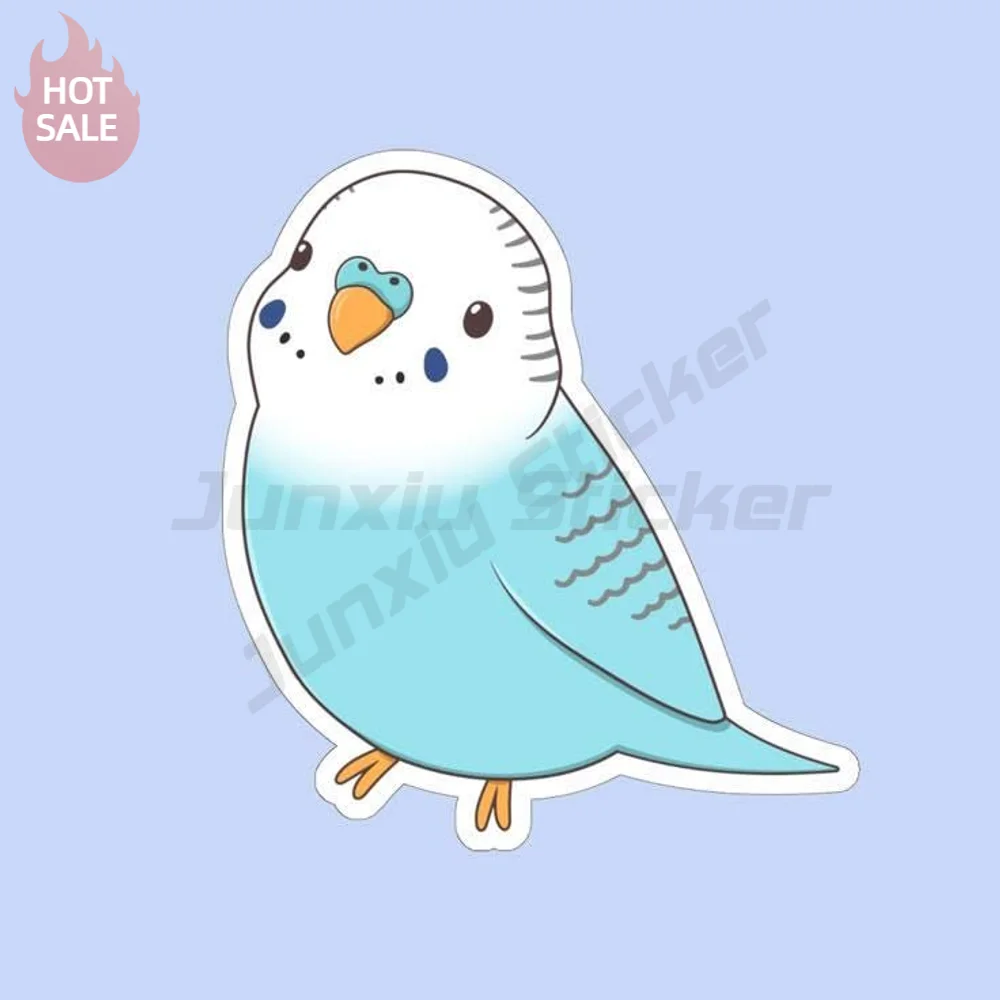 Cute Budgie Adorable Cartoon Bird Funny Creative Sticker For Toolbox UV Resistant Scratch Cover Vinyl Decal Car Accessories