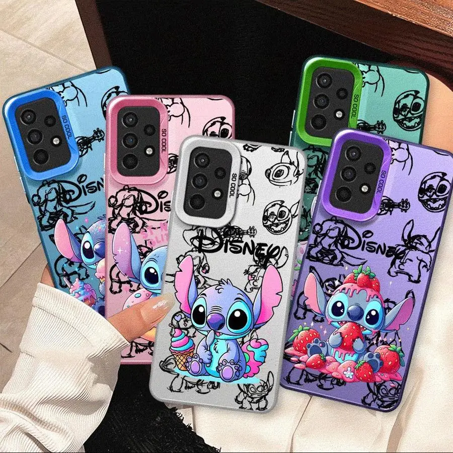 Cartoon Cute Stitch Phone Case for Samsung Galaxy A21s A22 A23 A24 A25 A31 A32 A33 A34 A35 A51 A52s A54 A55 A71 A72 A73 5G Cover