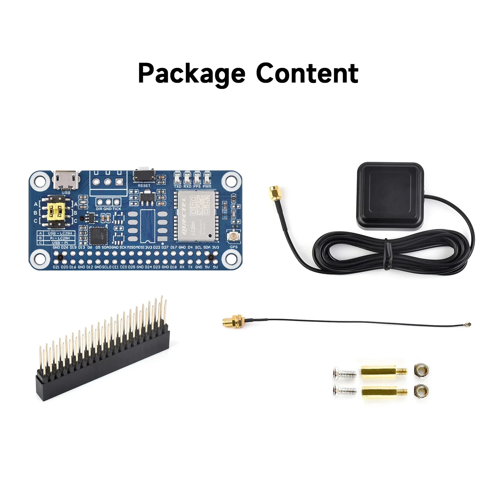 Waveshare LC29H Series Dual-band GPS Module for Raspberry Pi Dual-band L1+L5 Positioning Technology With GNSS Active Positioning
