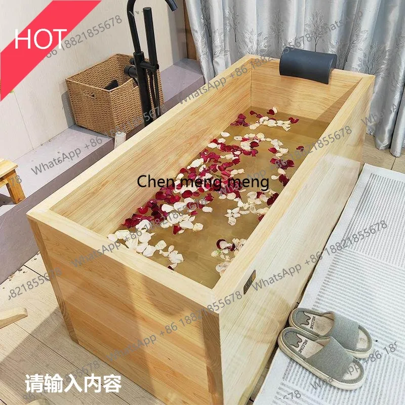

03A Hinoki bathtub bath wooden bucket bath bath Japanese basin adult household