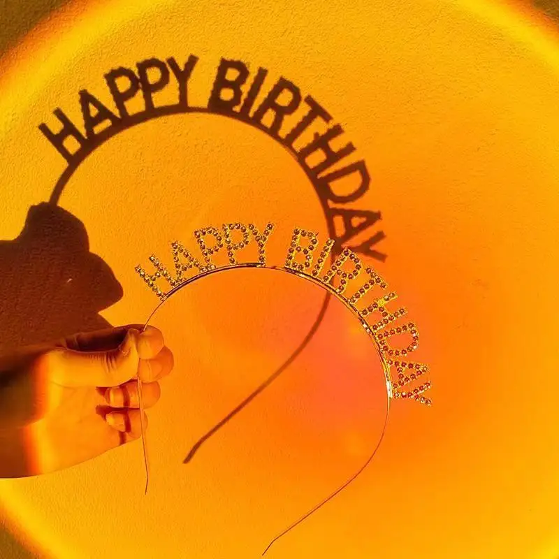 1 Stück Kristall-Haarreif mit der Aufschrift „Happy Birthday“, glitzerndes Geburtstags-Haaraccessoire, ideal zum Veredeln von Geburtstagsfeiern – Detail 4