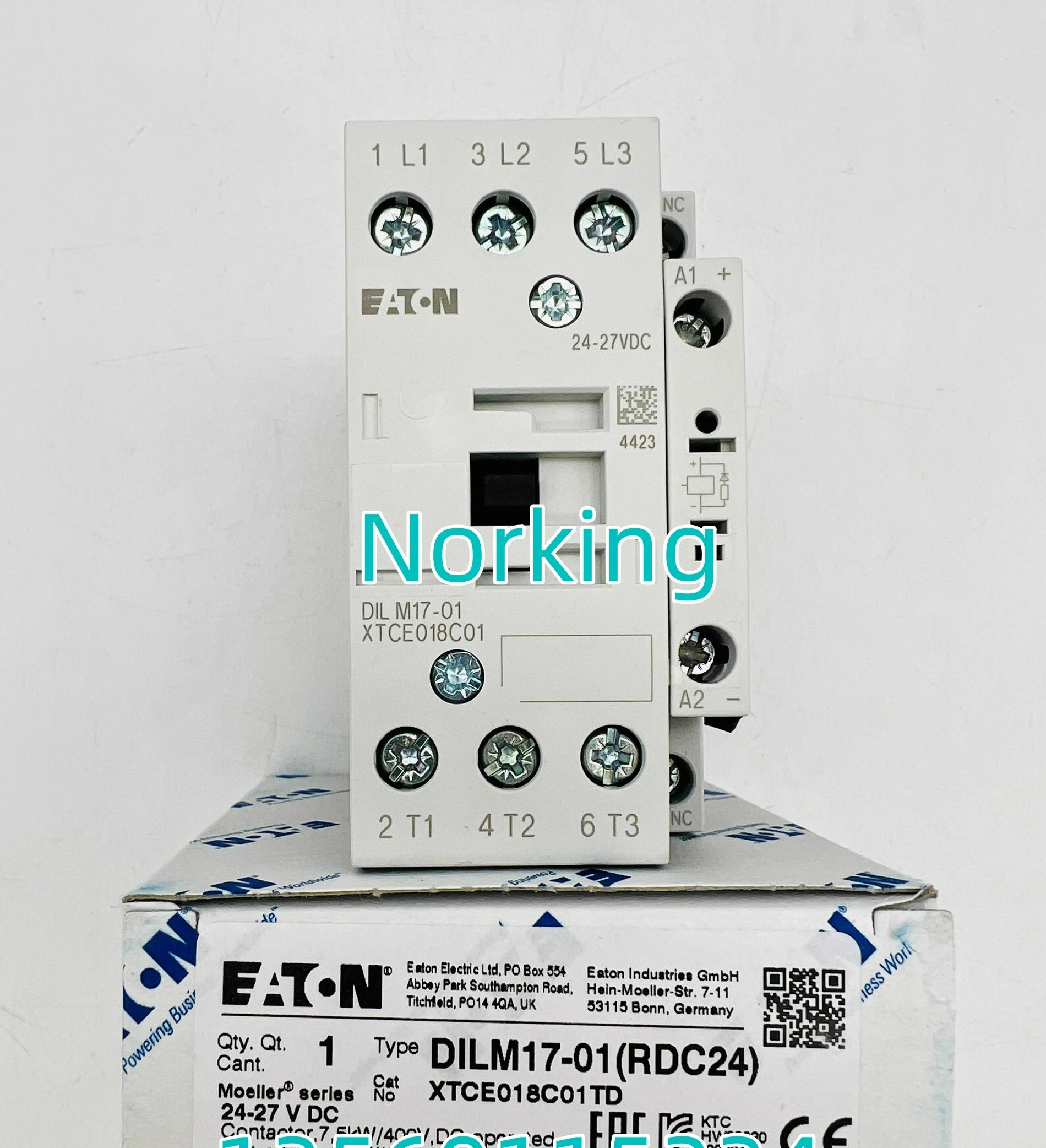 

EATON Eaton Muller XTCE018C01 Contactor DILM17-01 RDC24 Original 24-27VDC Spot