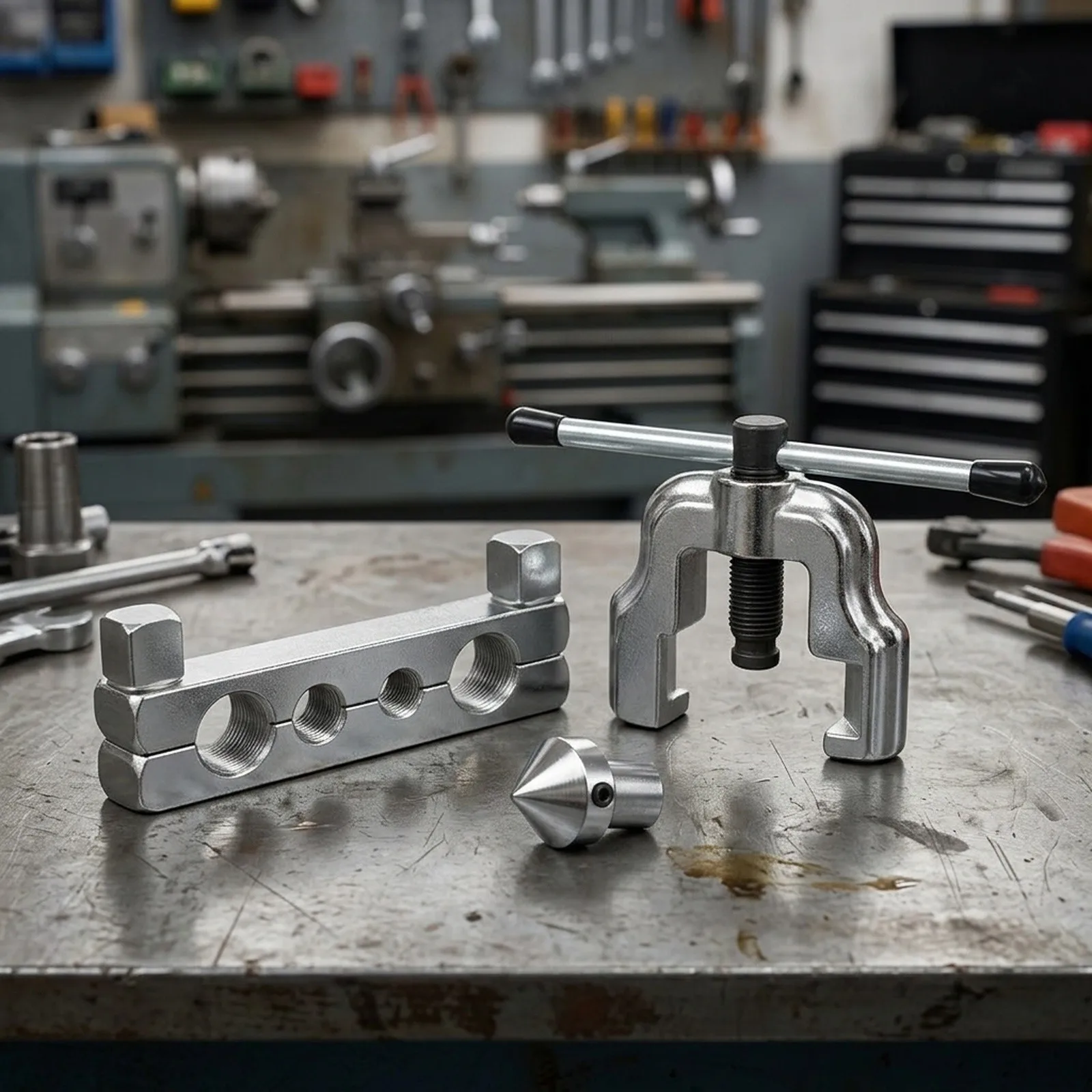 Professional Grade 45 Degree Flaring Tool for Copper Pipe Expansion Designed for Large Diameter Tubing up to 1-1/8 Inch