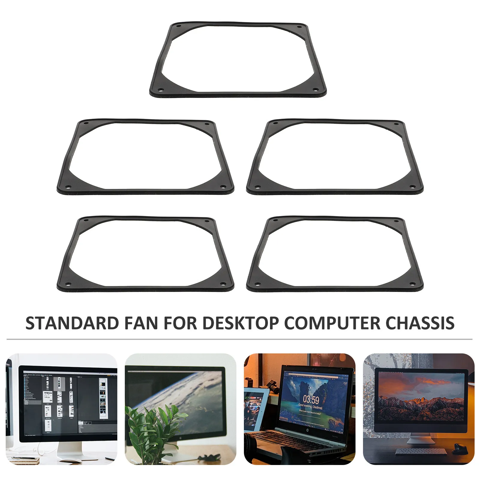 5Pcs Computer Fan Noise Reduction Anti-Vibration Shock Absorption Pad Silicone Gasket for Pc Case Fan Anti-Vibration Gasket