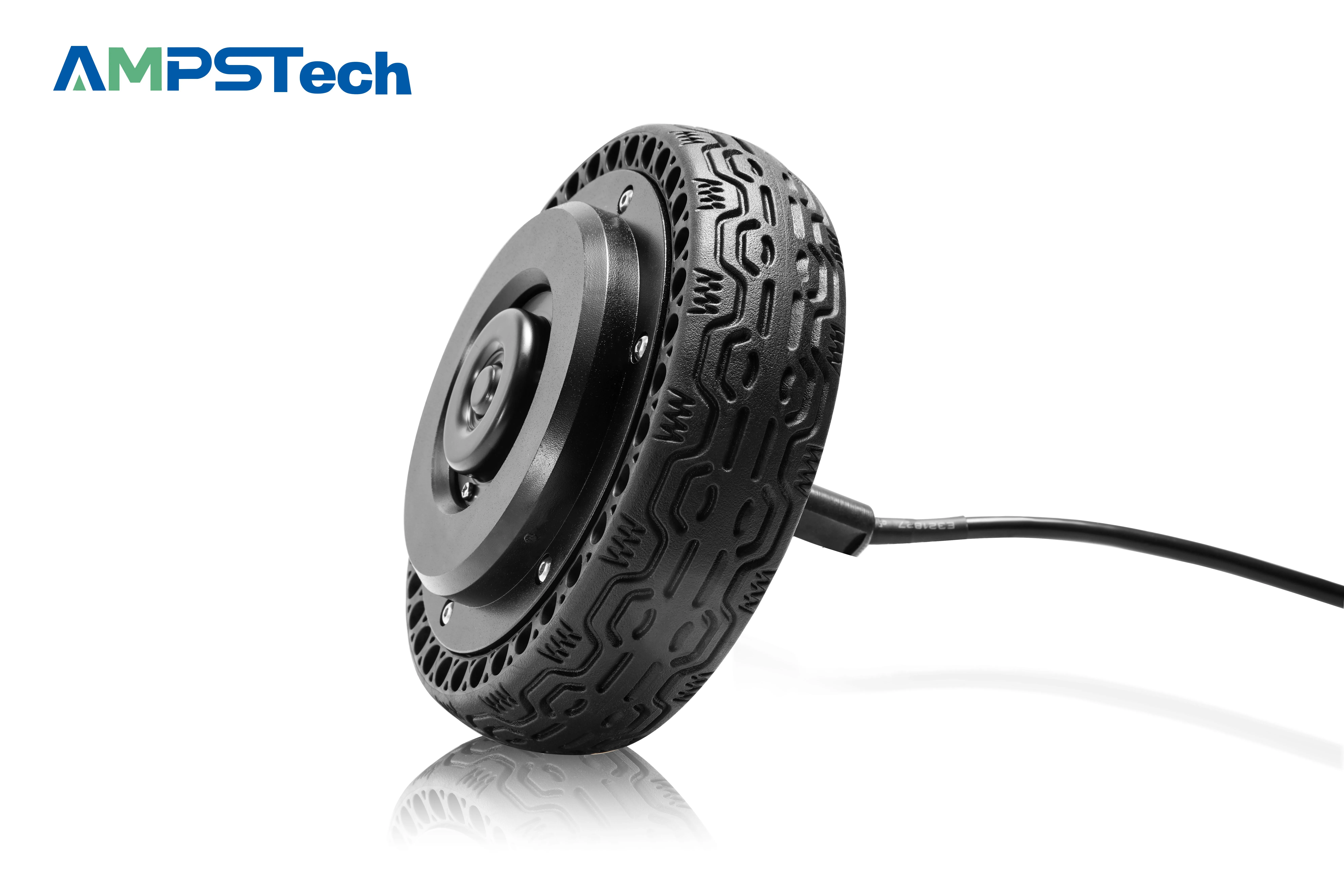 AMPSTECH 6.5 Inch 7nm 24VDC Electric Wheel Motor Hub Servo Motor IP67 Waterproof for Robot Agv AMR