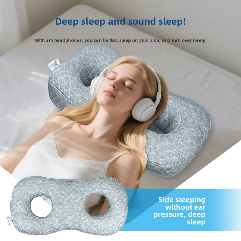 

Ear protection and anti pressure ear pillow, no pressure on the ears, side sleeping hollow neck protection, 8-shaped pillow core