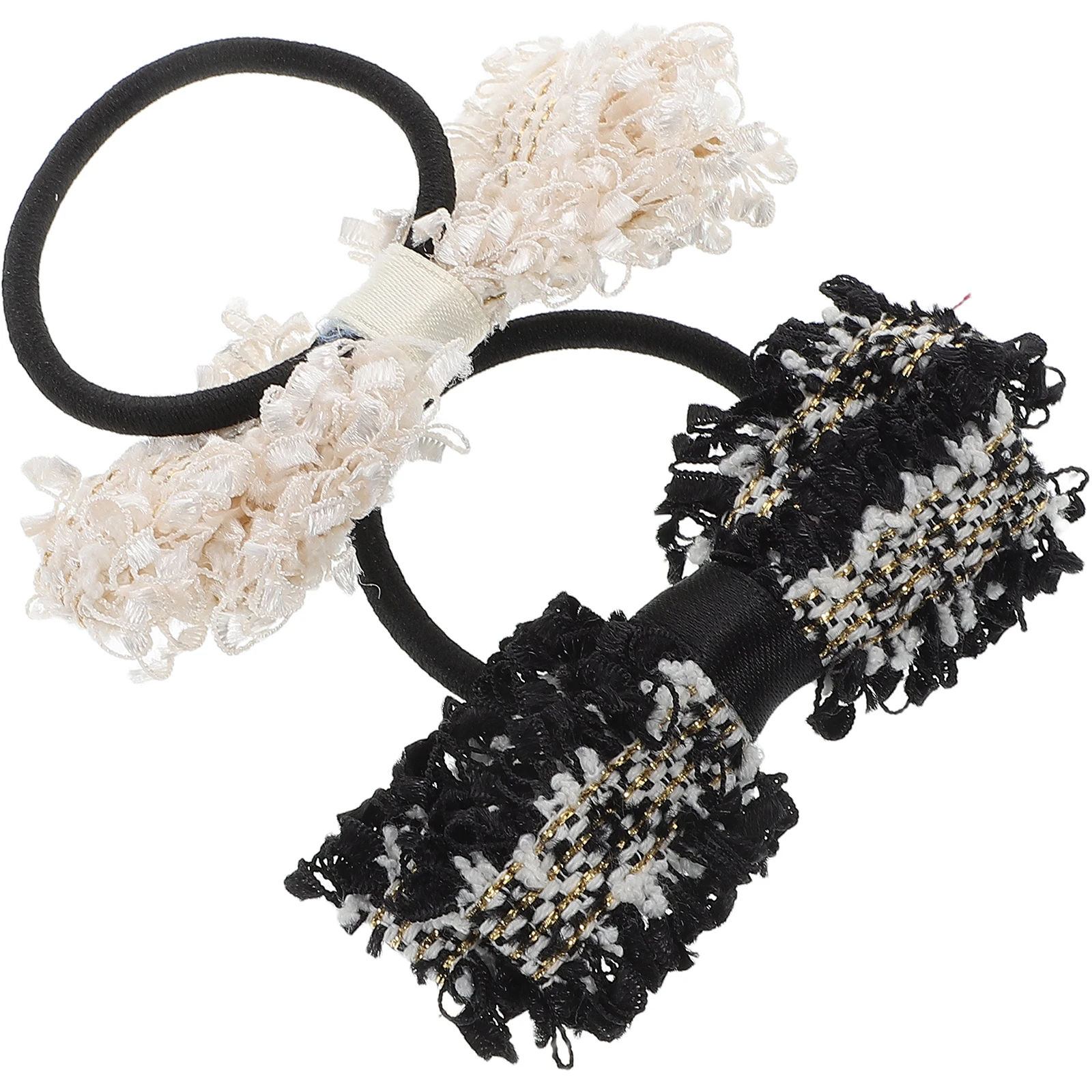 

2pcs Bow Scrunchies Elastic Tie Ponytail Holders Hair Ropes Bowknot Party Favor Women Girls Soft Comfortable Strong Hold Lace
