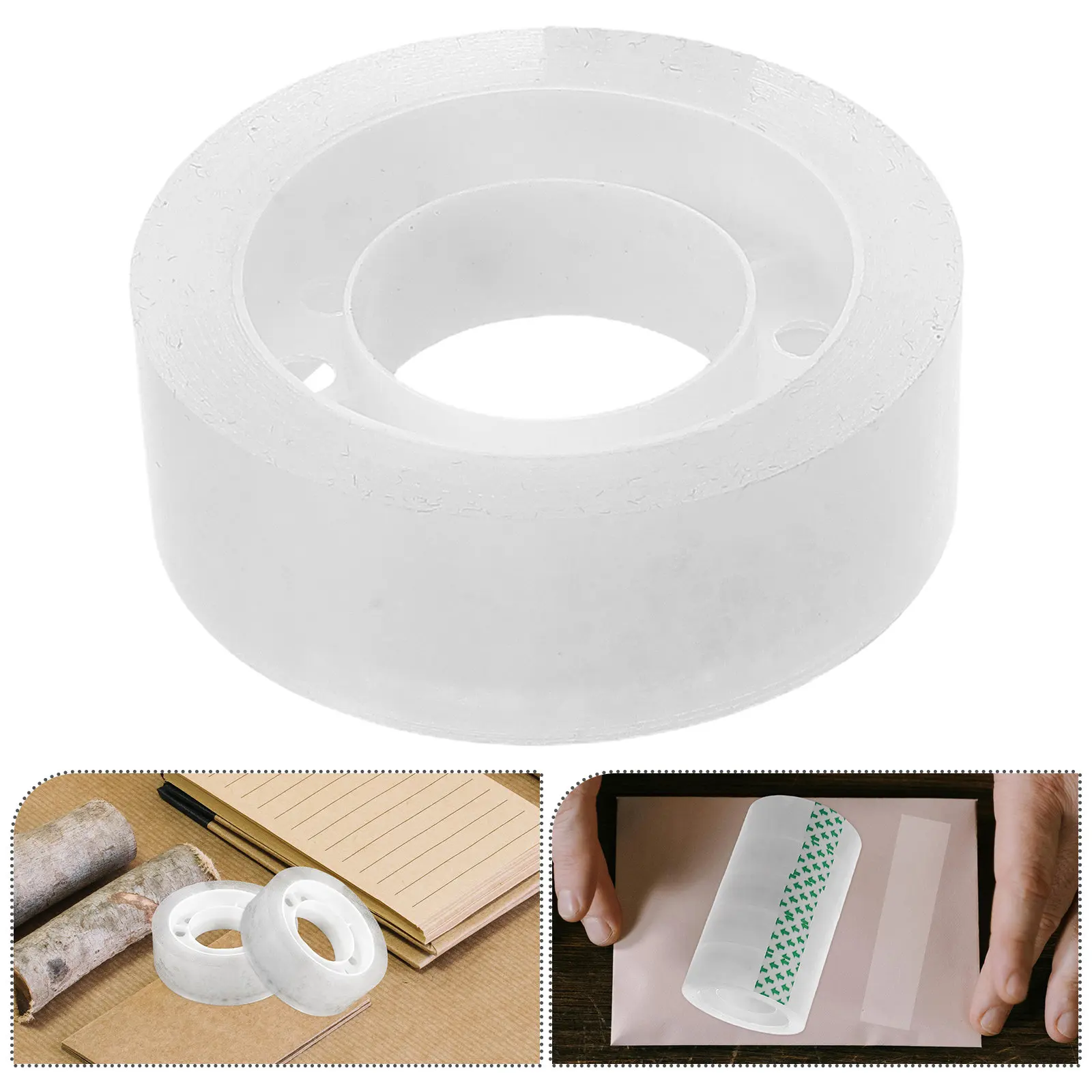 16-rolls-clear-transparent-stationery-tape-bopp-material-easy-tear-office-school-home-use-wrapping-sealing-repairing-tape-roll