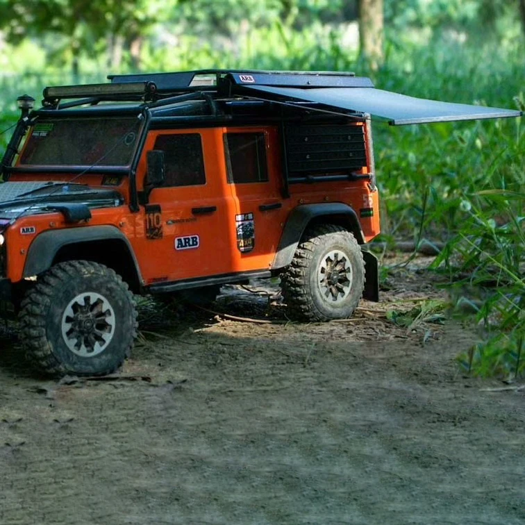 Decorazione simulata del tetto della tenda laterale del tetto per 1/10 RC Crawler Car Traxxas TRX4 Defender Bronco AXIAL SCX10 RC4WD D90 Chevrolet
