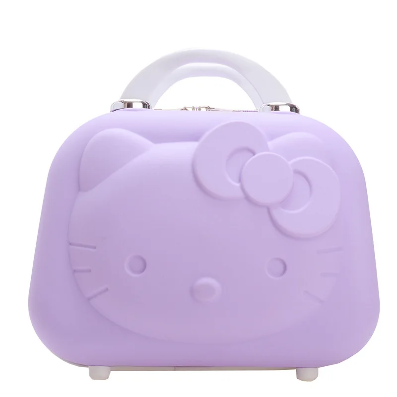 Sanrio Kawaii Hello Kitty Storage Box Large Capacity Cosmetic Bags Portable Travel Handbag Carrying Gift for Girls Women