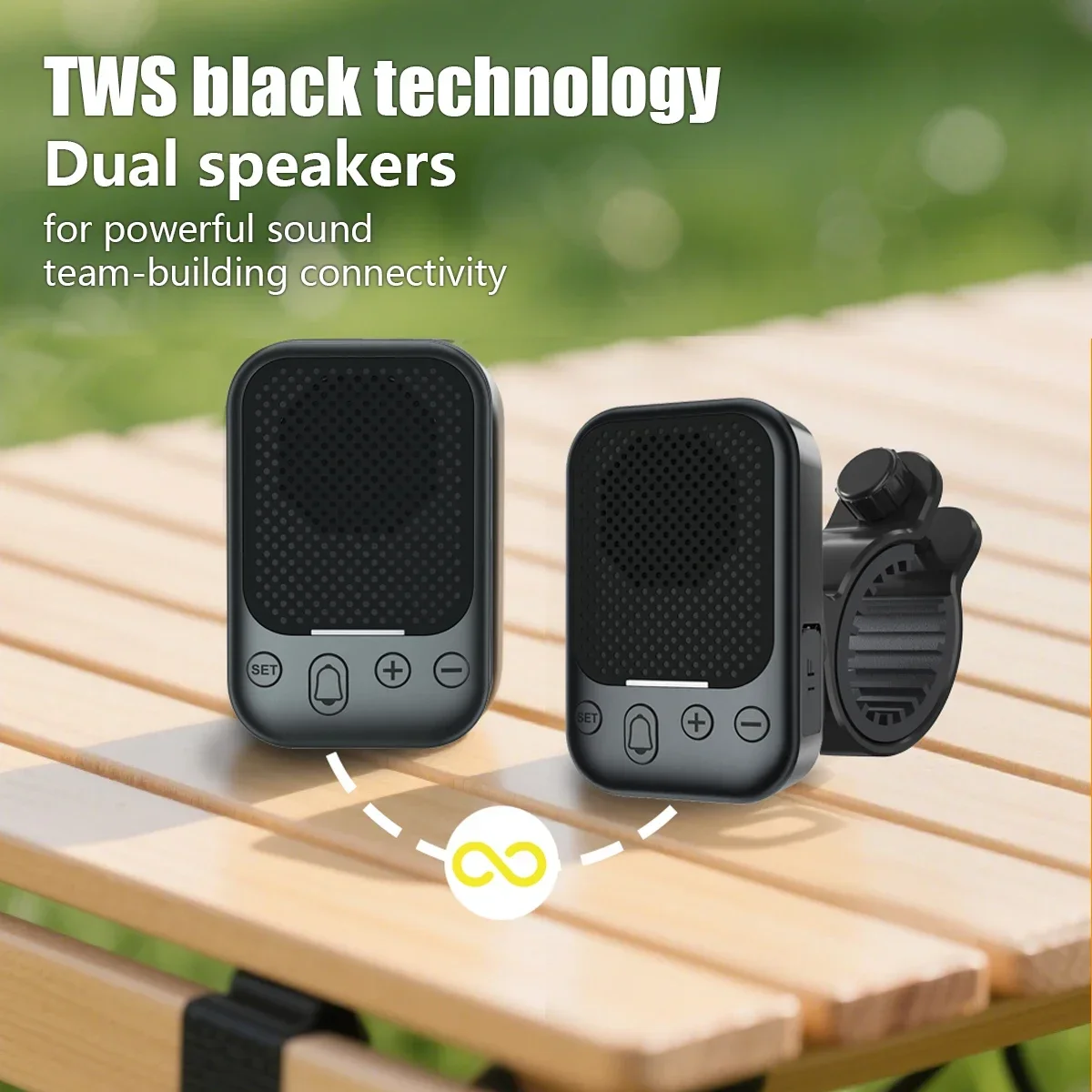 

2025 New Outdoor Waterproof Portable Bluetooth Speaker Mini Cycling Speaker Bicycle Subwoofer 2-in-1 Back Clip Sports Soundbo
