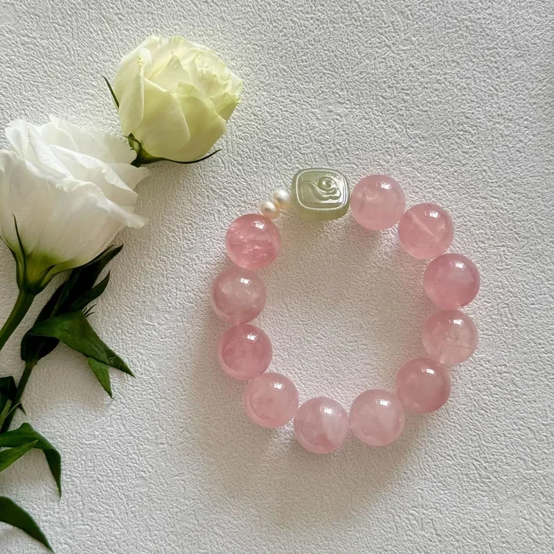 Natural old mine purple horse powder crystal bracelet Zagiram Hetian jade brand new Chinese style national style bracelet
