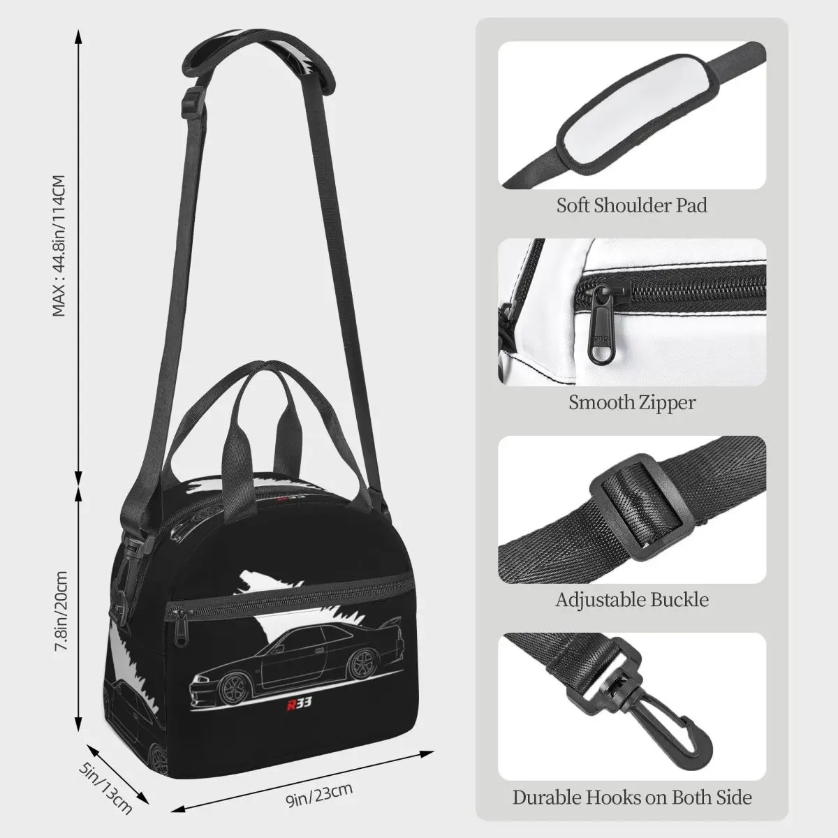 R 33 JDM Skyline Insulated Lunch Bag for Women Office Cooler Thermal Box Tote Portable Lunch Boxes