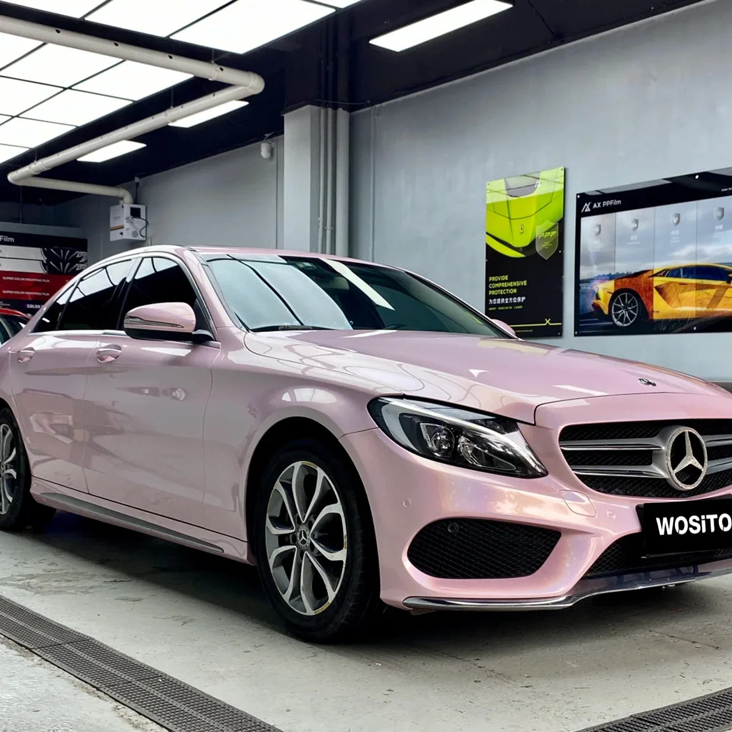 PET Laser Blush Pink Iridescent Car Wrap Film Gloss Vinyl Roll Automotive Color Change Factory Wholesale Supply