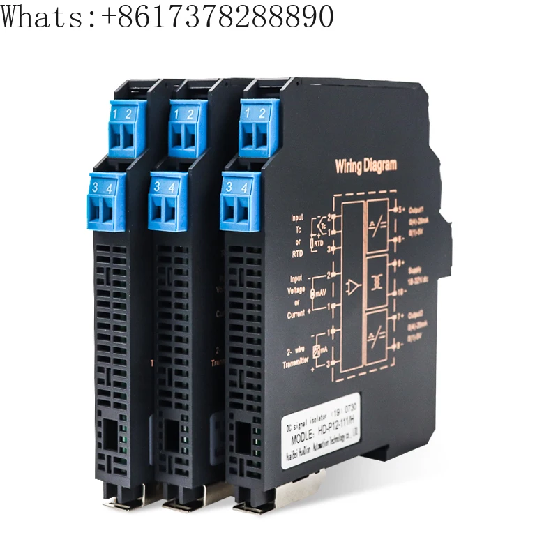 

Signal isolation distributor 4-20MA one in two out current signal isolation module 0-10V5V conversion isolation