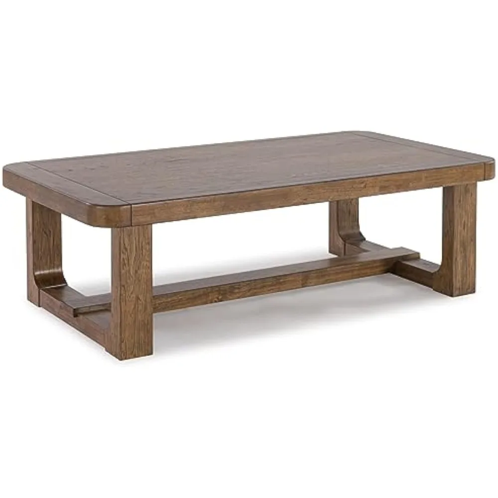 

Traditional Farmhouse Coffee Table, Brown