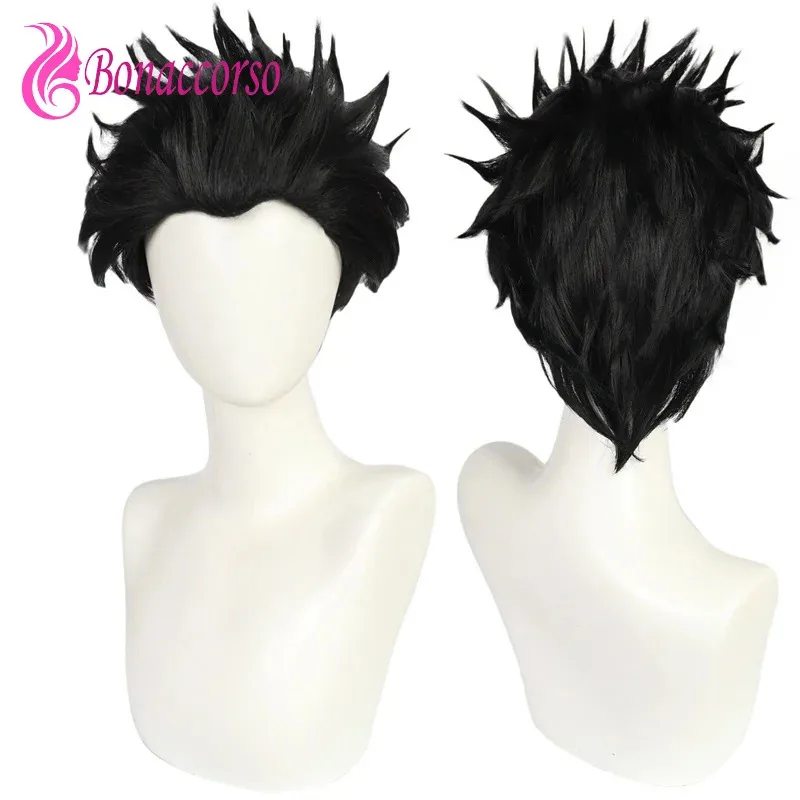 ABC123Ryomen Sukuna Jujutsu Kaisen تأثيري الاصطناعية قصيرة مستقيم أنيمي Coser ألياف مقاومة للحرارة شعر مستعار Hax ؛ 3,f'6,h.7;j