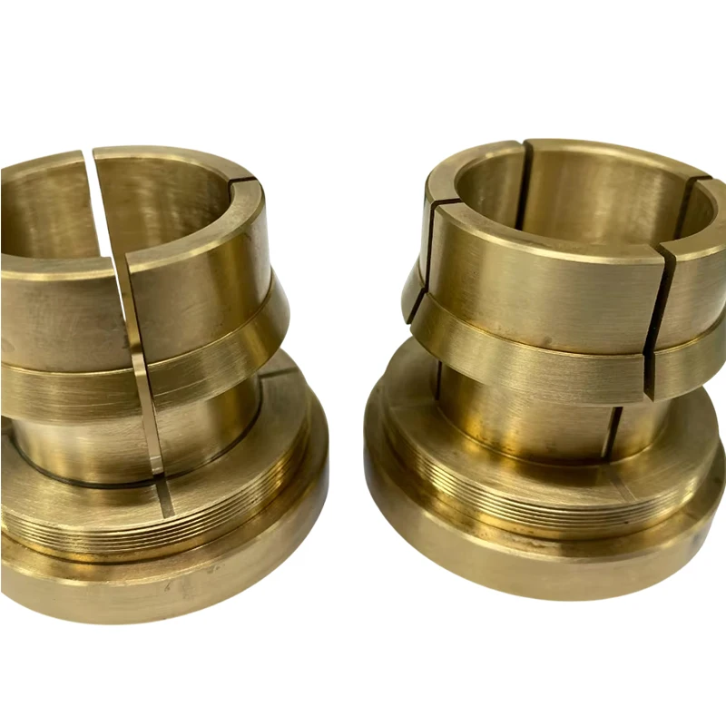 Custom CNC Turned H62 Brass Split Taper Bushing, Elastic Clamping Copper Sleeve For Machine Spindle
