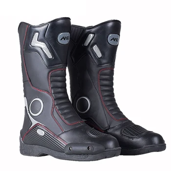 AMUMOTO bottes de moto hommes et femmes tirer chaussures de moto route respirant Anti-chute chaussures cavalier quatre saisons