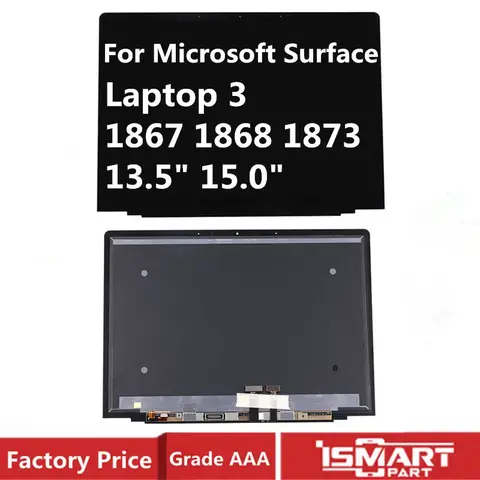 Para Microsoft Surface Laptop 3 4 5 13,5 "15,0" pantalla LCD MONTAJE DE digitalizador con pantalla táctil 1867 1868 1873 piezas de reparación