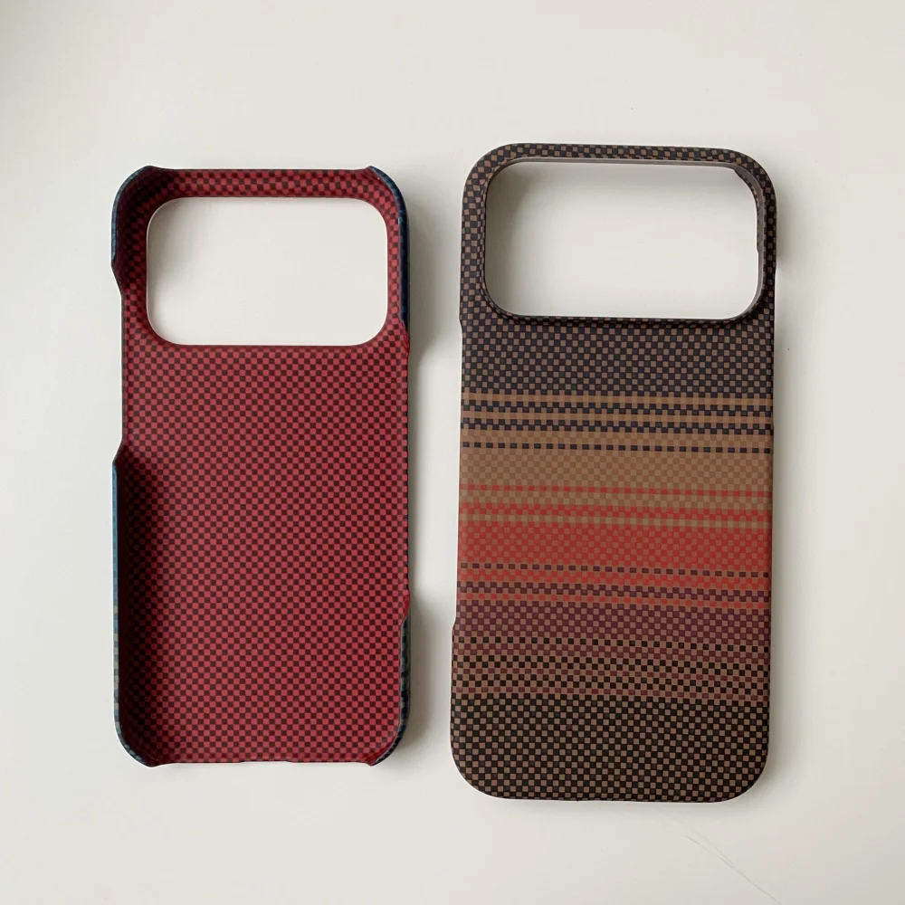 UltraThin Half Frame Carbon Fiber PC Phone Case For iPhone 17 Air 16 15 14 Plus 13 12 17 11 Pro Max NonSlip Kevlar Texture Cover - view 6