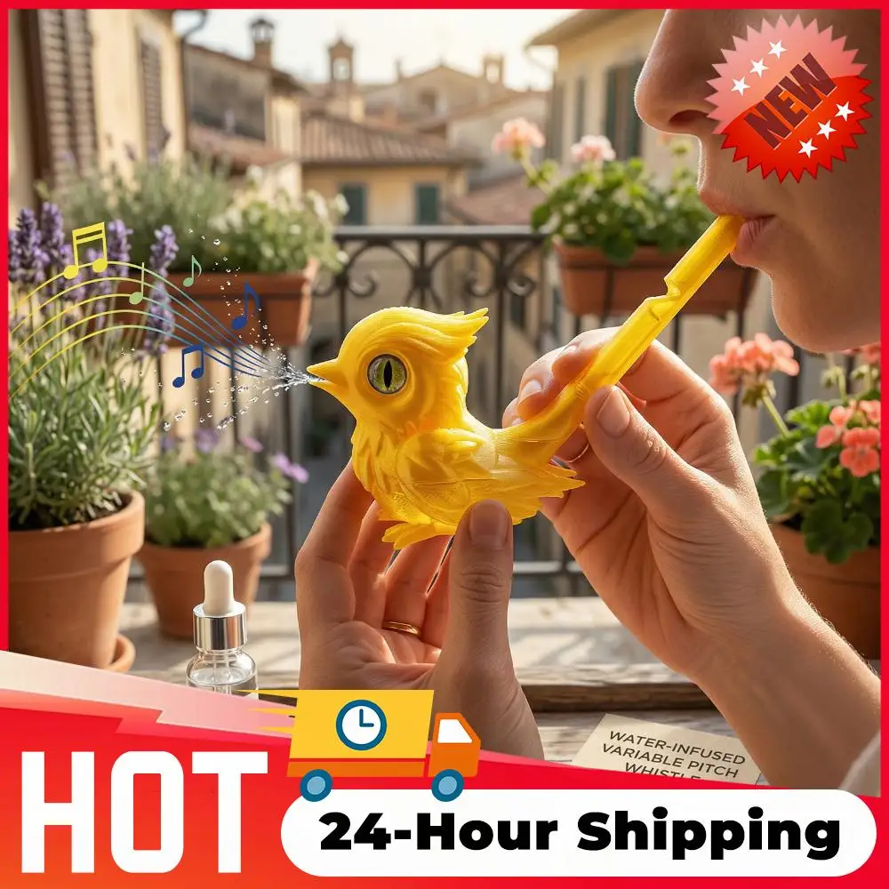 

Creative 3D Printed Bird Whistle Toy for Kids Water Activated Bird Call Sound Changer Colorful Desktop Home Ornament Decor